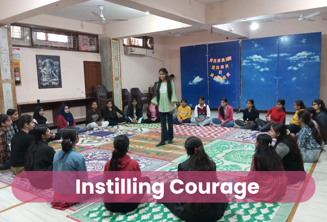 Instilling courage (Maitri Canva visual).